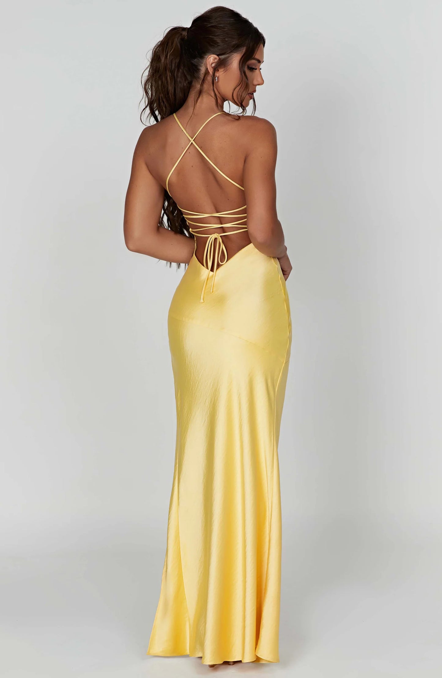 daisy maxi slit dress