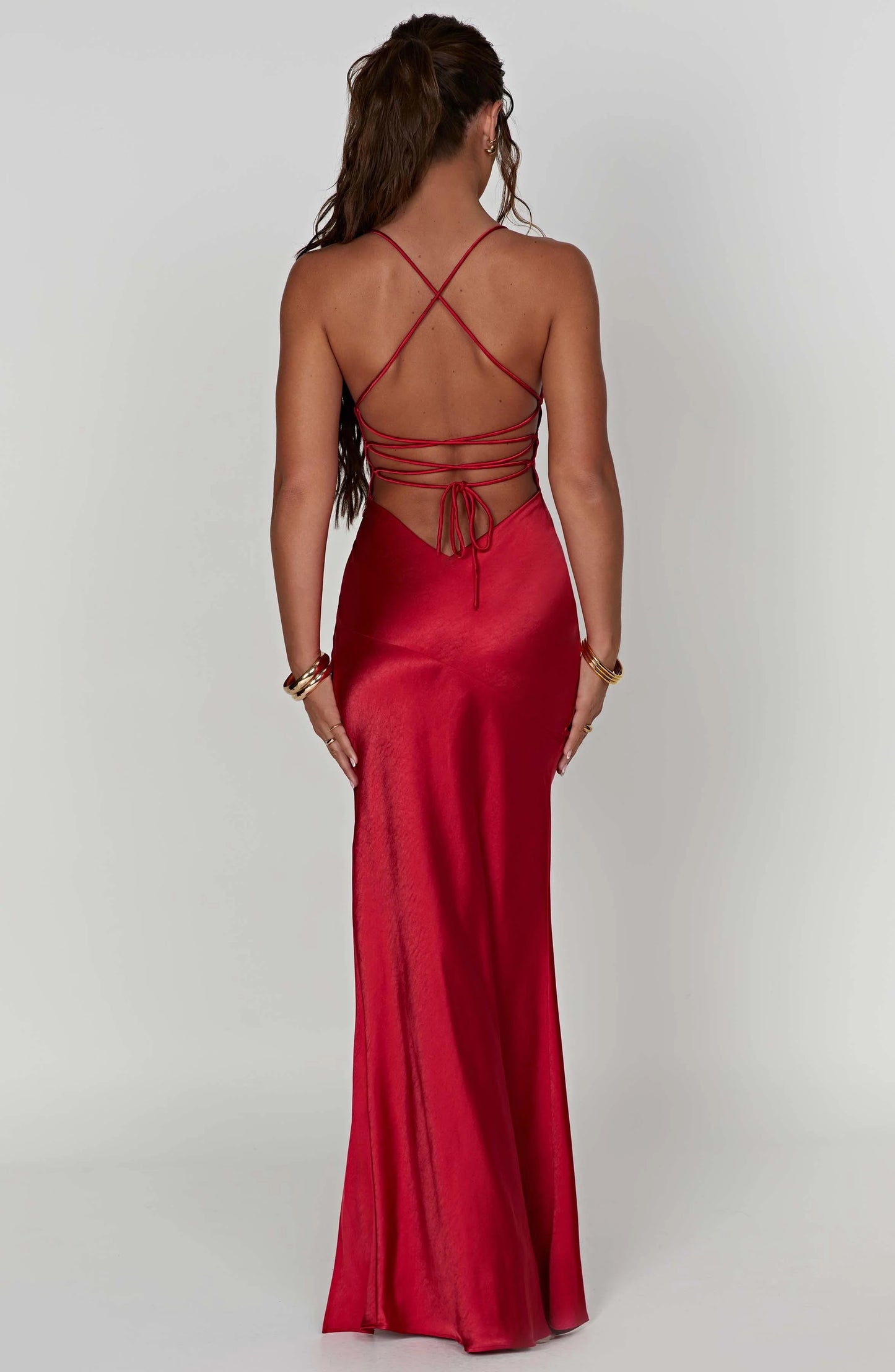 daisy maxi slit dress