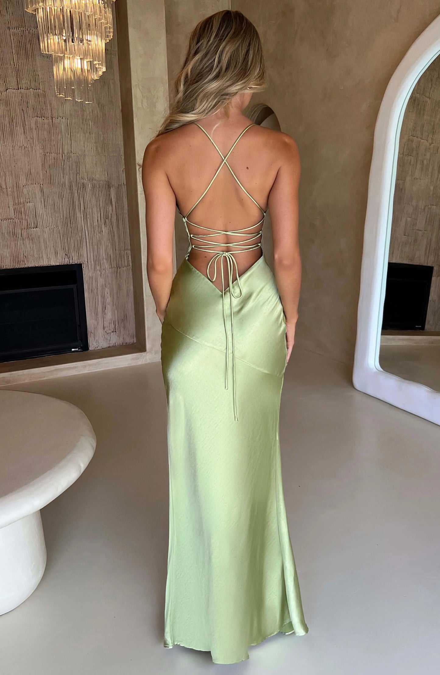 daisy maxi slit dress