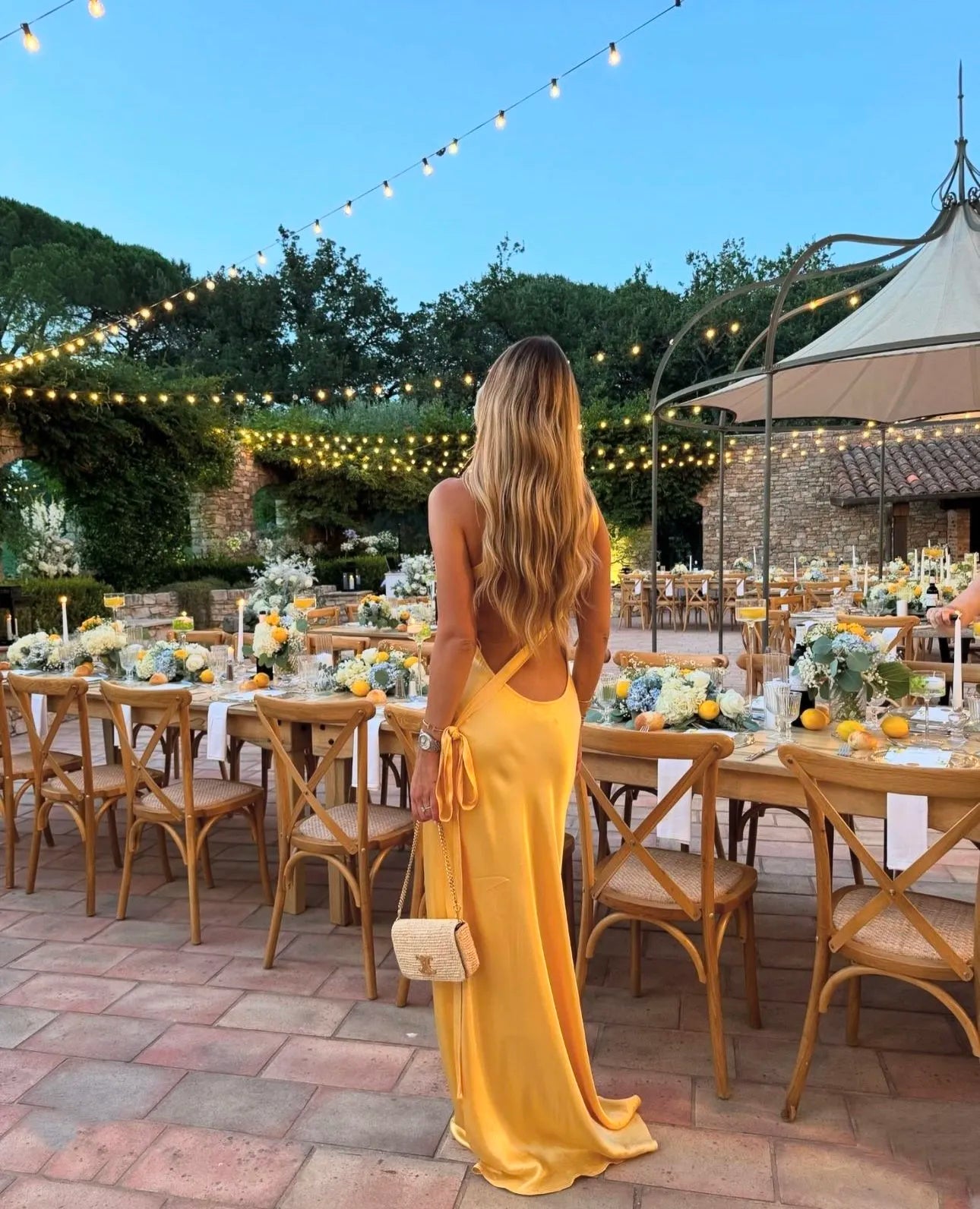 Amara open backless Satin Dress