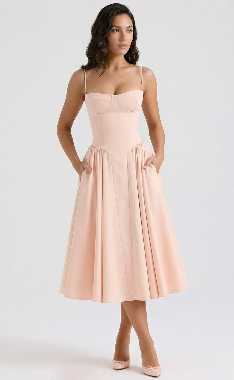 Charlotte corset midi dress