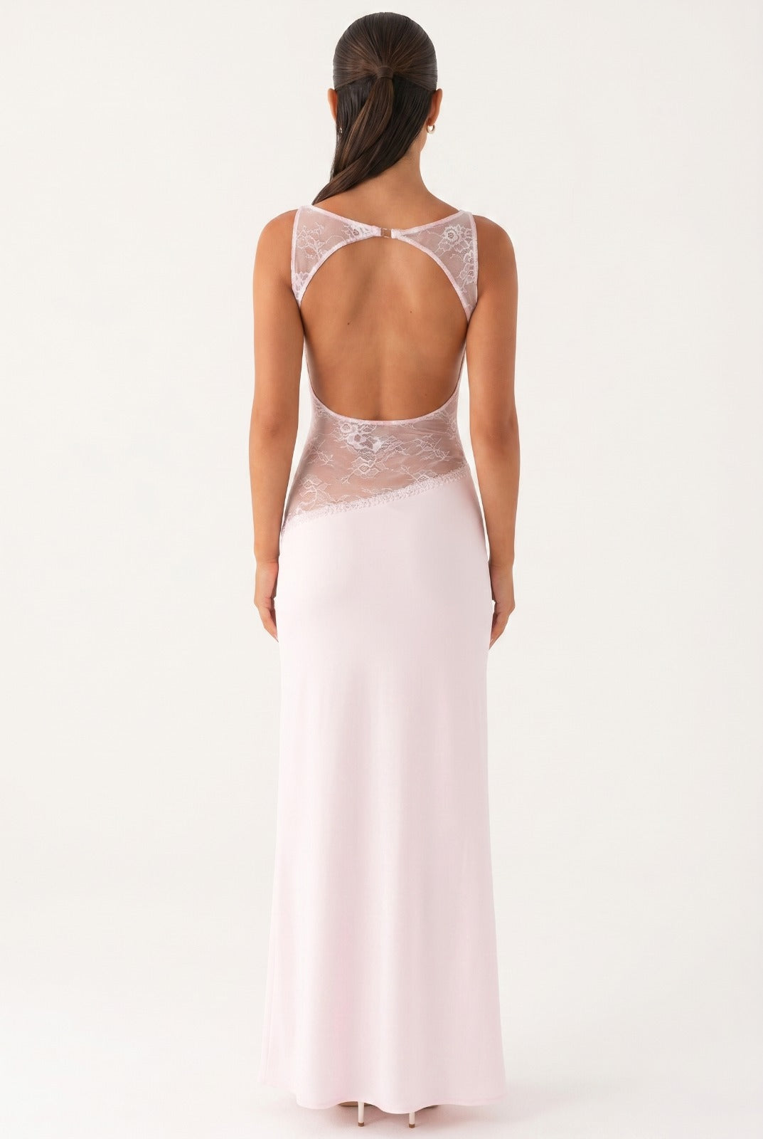 Rugloze geplooide maxi-jurk
