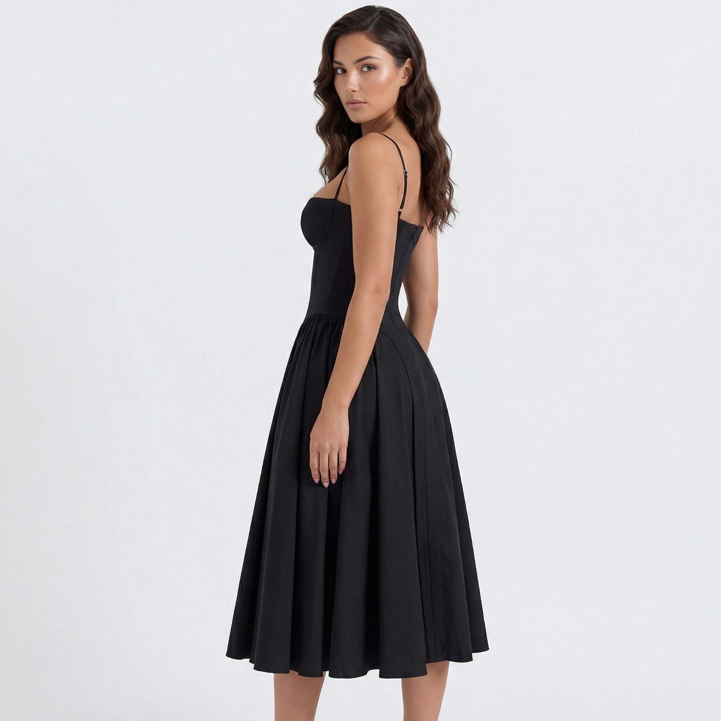 Charlotte corset midi dress