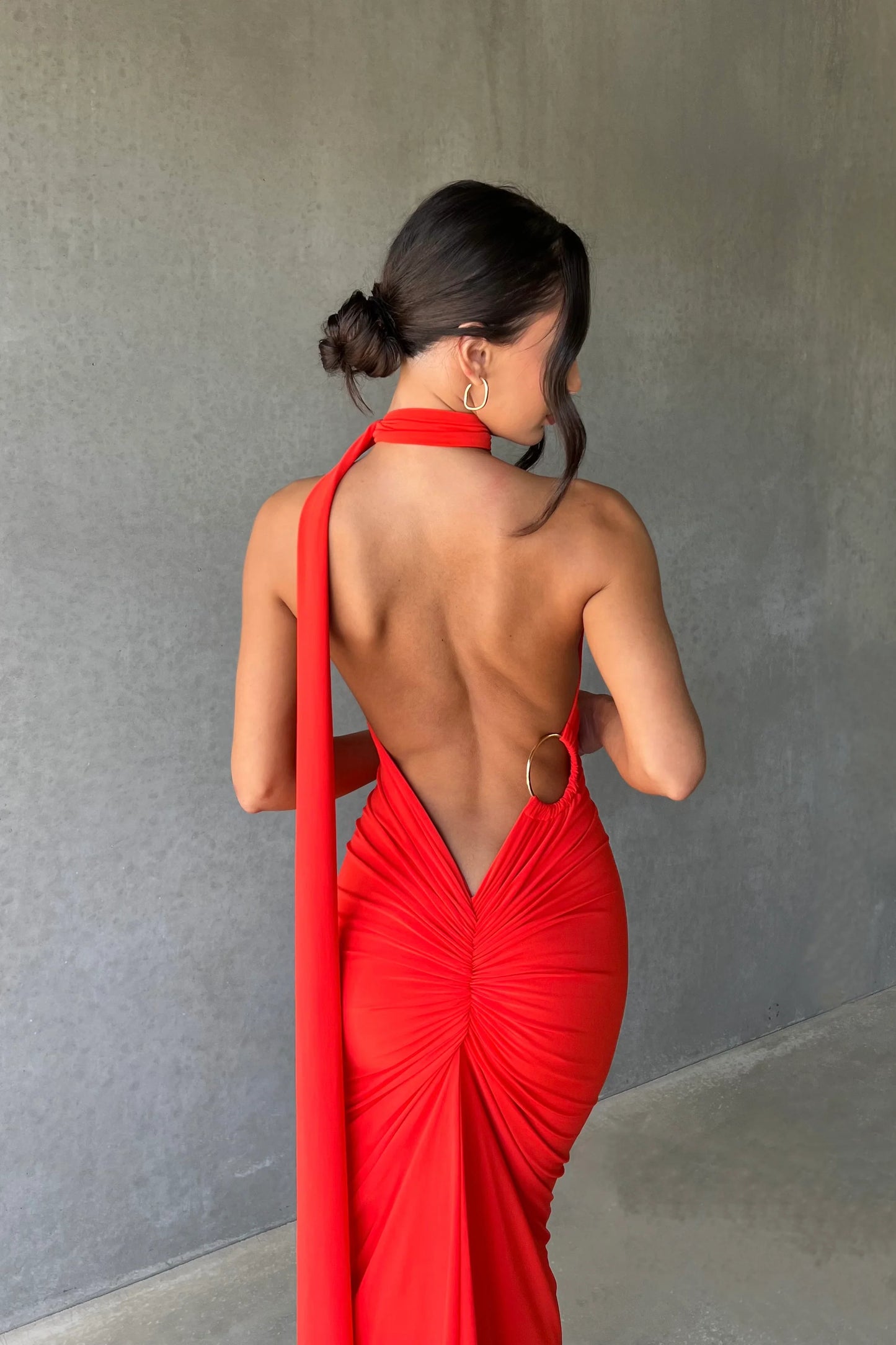 Arabella backless maxi dress