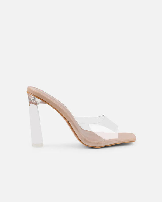 Clear champagne Heels