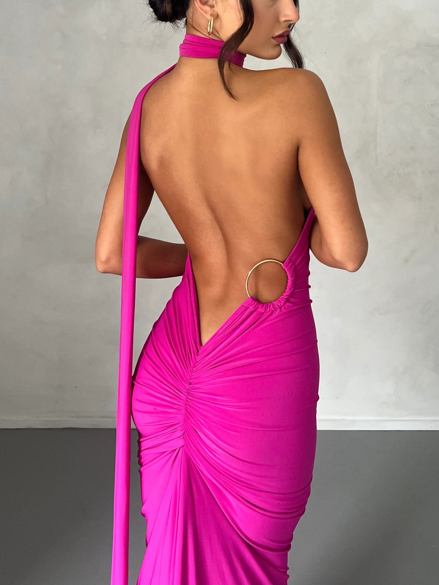 Arabella backless maxi dress
