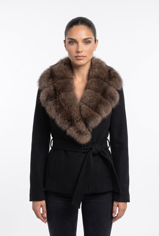 Margot Faux Fur Collar Jacket