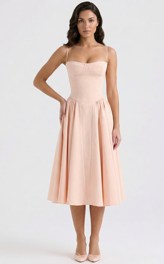 Charlotte corset midi dress