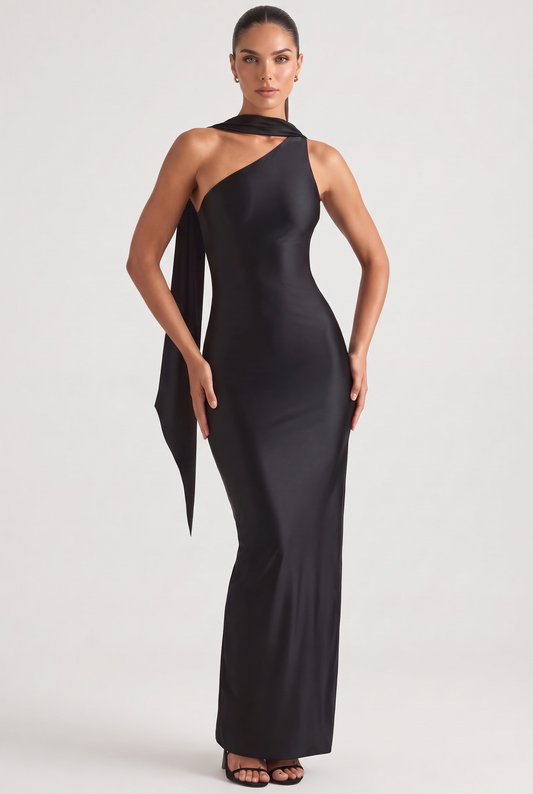 Sabine Satin Maxi Dress